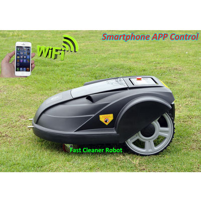 Chasis Smartphone App control aluminum robot lawn mower/Autorecharged programmable mini tractor,LCD touch display